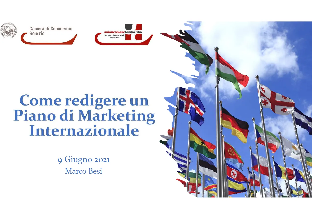 Redazione Piano Marketing Internazionale